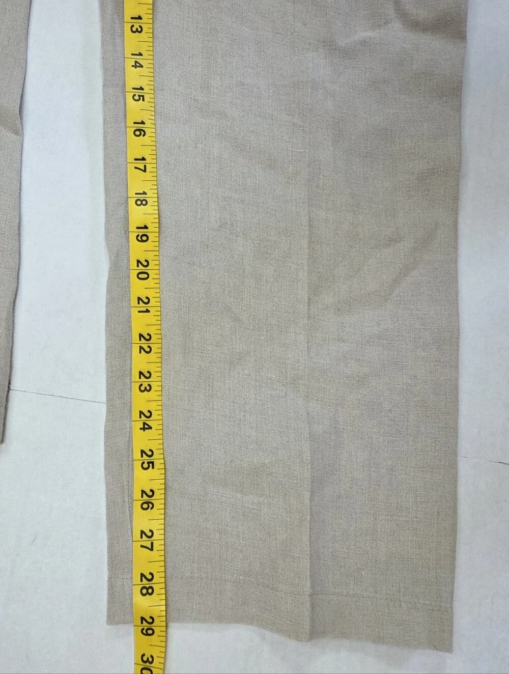Daniel Cremieux Collection Linen Flat Front Pants Size 38x32 Beige Old Money